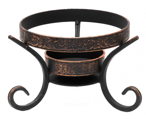 Садж чугунный 45 см + Подставка под садж "Шелковый путь"